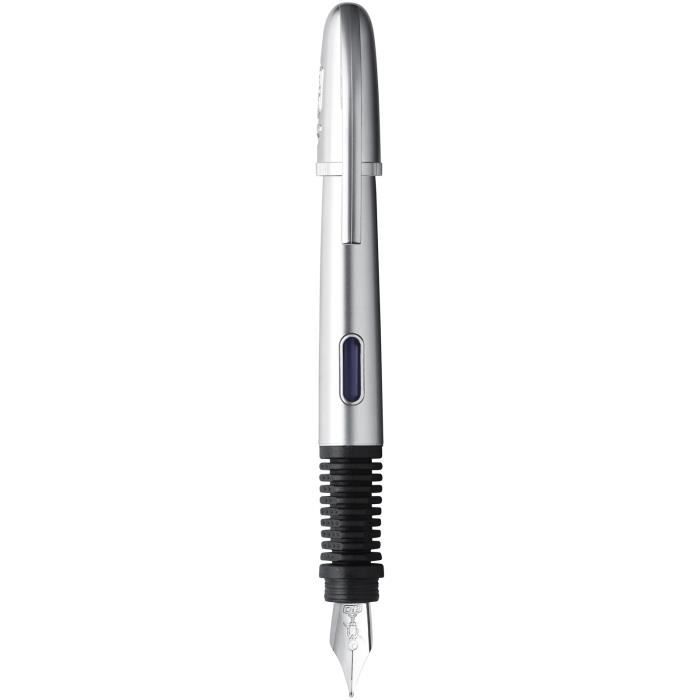 BIC Xpen Stylo-Plume Rechargeable Encre Bleue - Chrome, Blister de 1