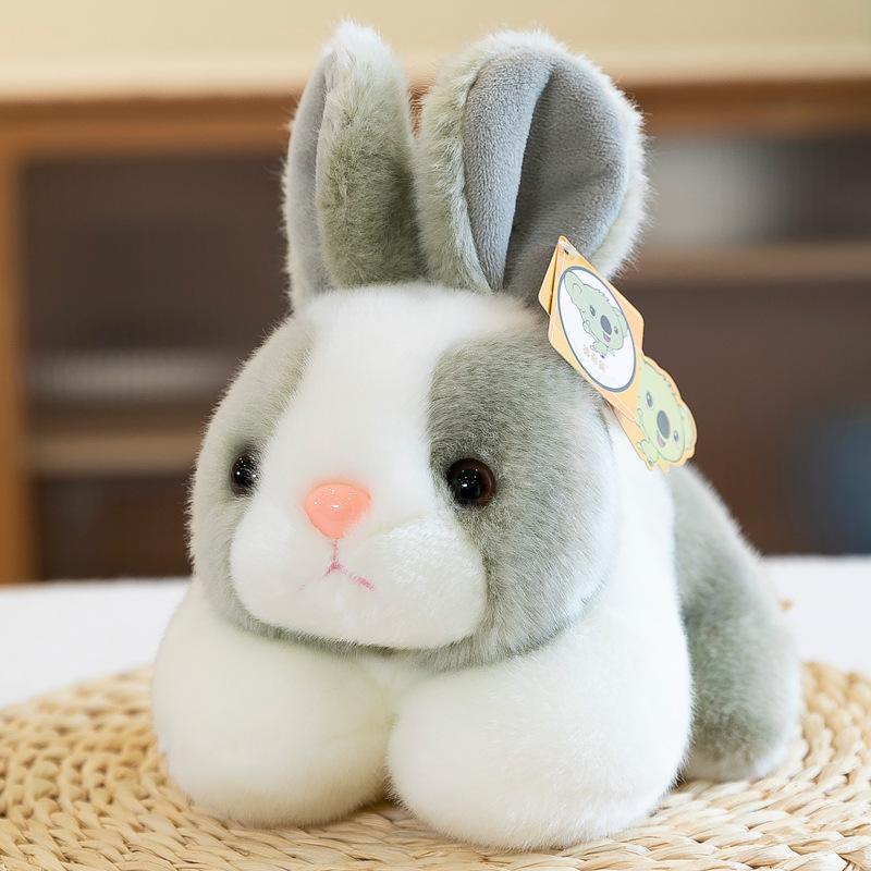 

Имитация куклы-кролика, плюшевая игрушка, милая кукла-кролик с цветком для детей, подарок, подушка для бросания, год кролика 15cm0.1kg