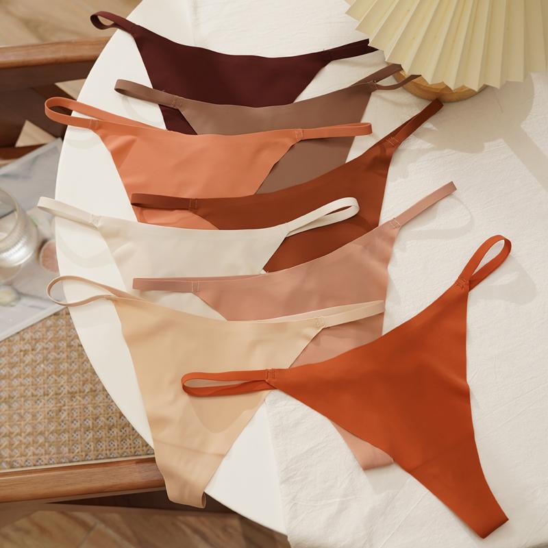 CINOON Chiloți sexy de înghețată pentru femei Lenjerie de corp cu talie joasă Tanga Lenjerie pentru femei șiruri Tentation No Trace Intimates dintr-o bucată