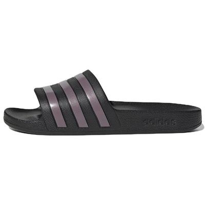 Adilette Aqua Slides Comfortable Silent Slide Sandals Women Slides Black Purple GX4279