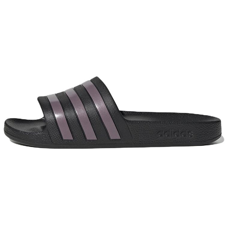 Adidas Adilette Aqua Slides Comfortable Silent Slide Sandals Women Slides Black Purple GX4279