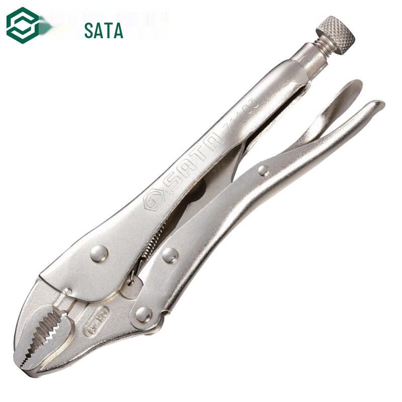 SATA 71103 Round Jaw Locking Pliers with Cutter 10 inch