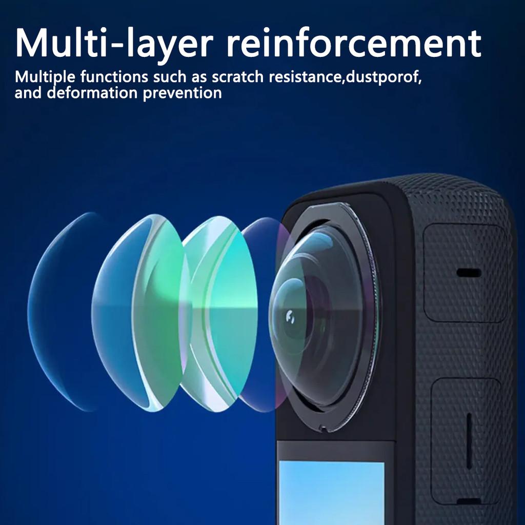 2pcs Lens Guard + 2pcs Screen Protector for Insta360 X5 Accessories PC Lens Protector Cover HD Anti-scratch Protective Film for Insta 360 X5