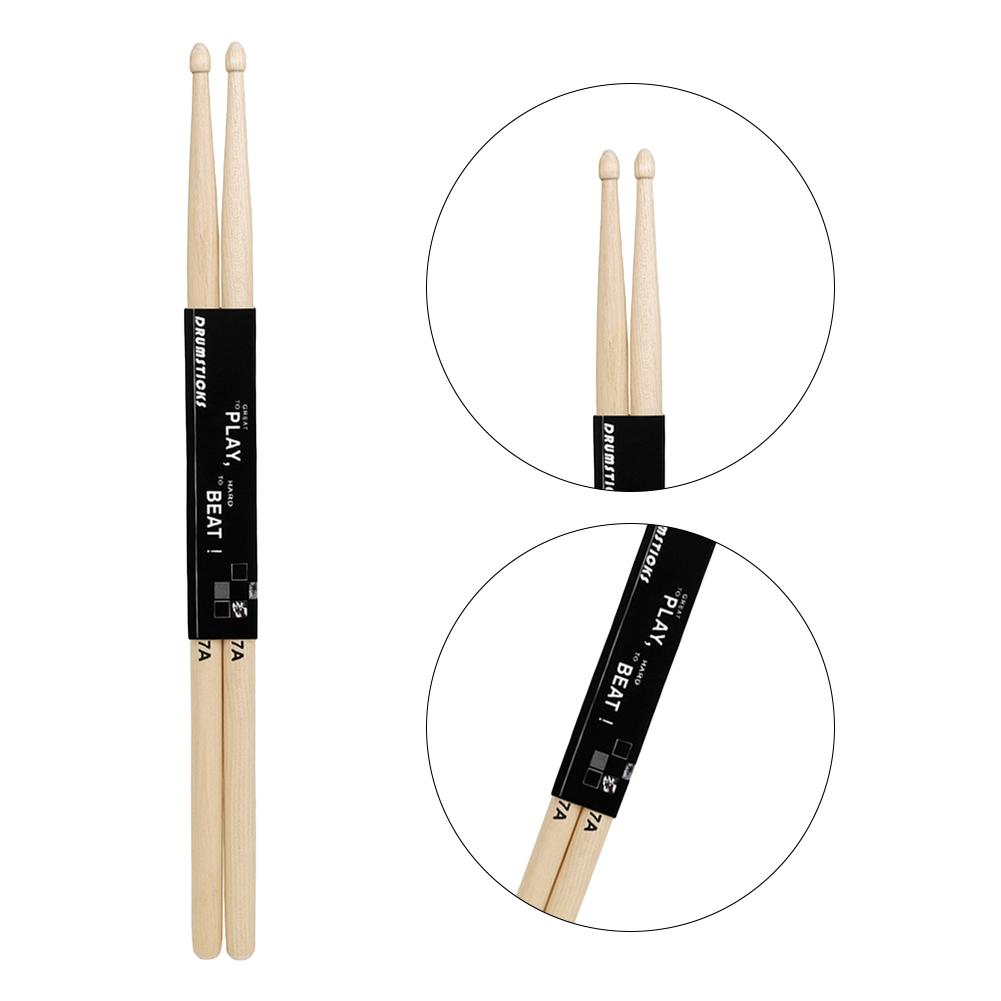 12 Pairs 7A/5A Drumsticks Professional Drum Sticks Set Maple Wood Comfortable Grip Percussion Instruments Accessories