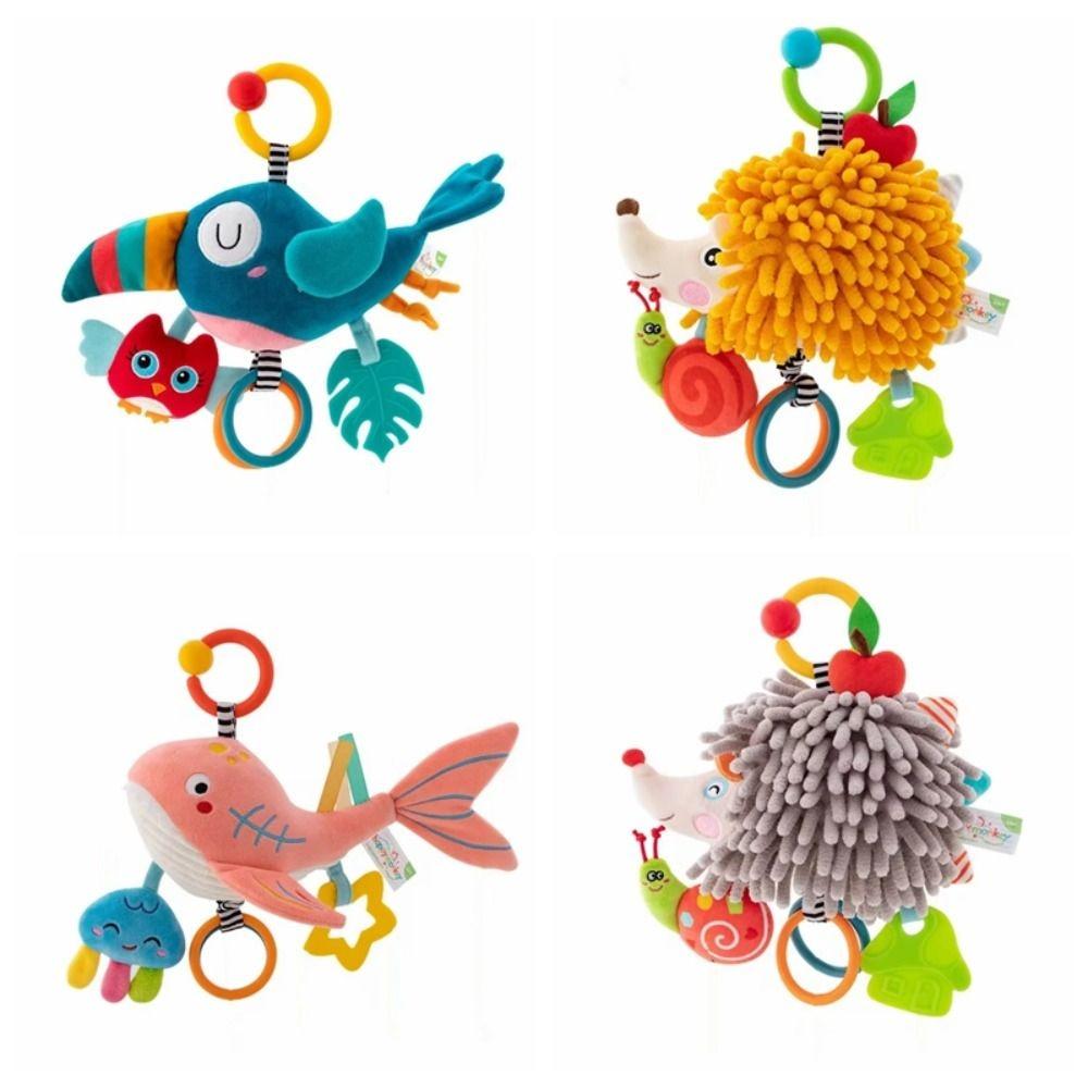 Removable Baby Crib Bell Toys Early Education Kids Stuffed Animal Toys  Infant Toddler Toys