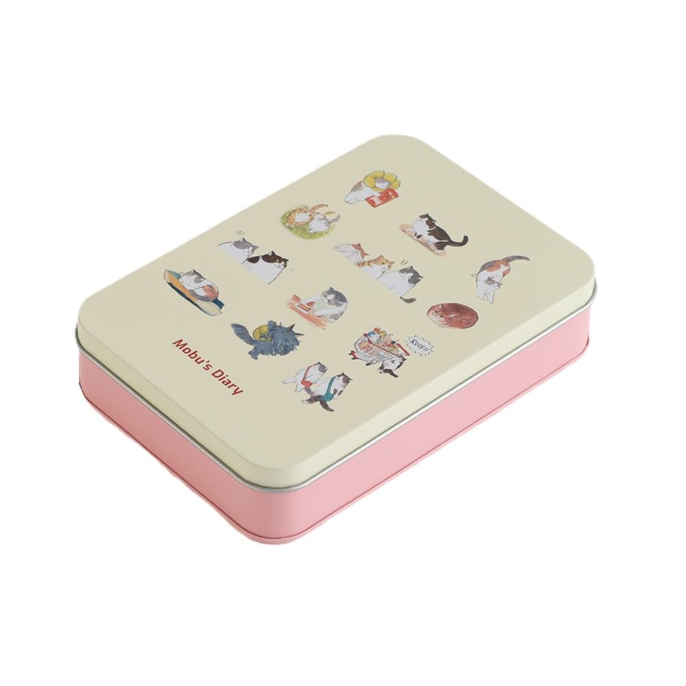 

Overglad Mobu the Calico Cat Wants to Earn Cat Food Diary Gift Tin Set Pink Mobu s MBB-050 рожевий