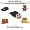 10/5 Pieces Black Portable Travel Bag with Drawstring Closure -Space-saving and Moisture-proof Sports Shoes and Shoes Storage Bag