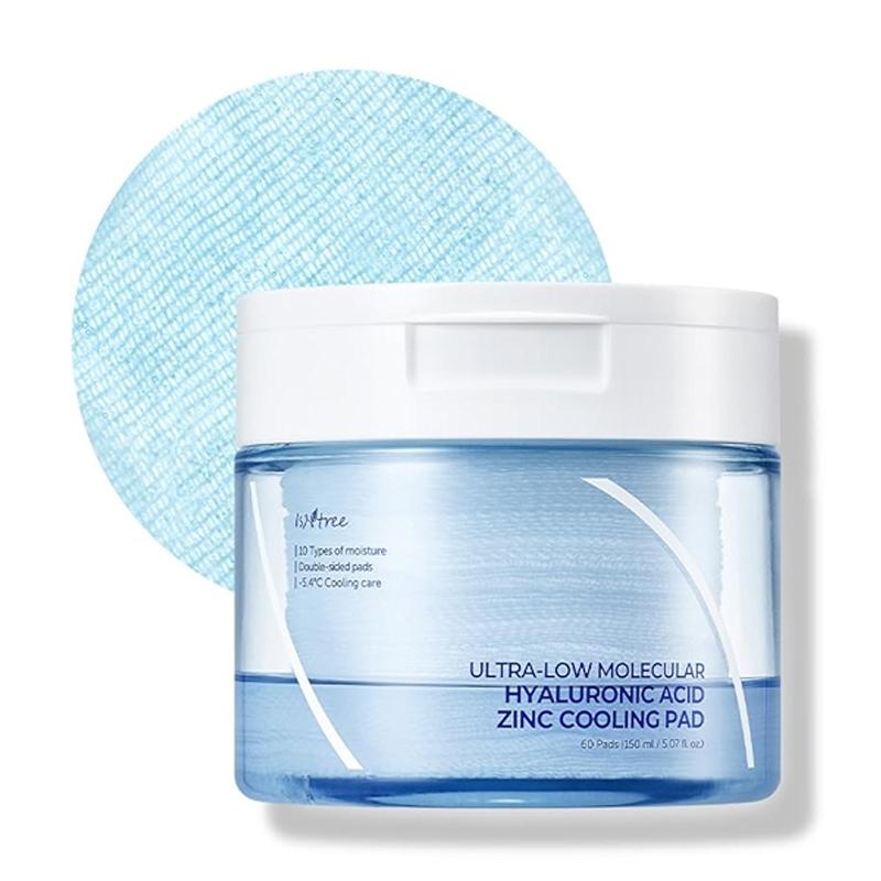

[ISNTREE] Ultra-Low Molecular Hyaluronic Acid Zinc Cooling Pad 150ml 60EA