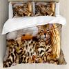 Cute Cat Duvet Cover Twin Size 3D Animal Vivid Colorful Cat Printed Comforter Cover Soft Polyester Bedding Set For Adult Teens