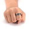Stainless Steel Rotating Ring for Men Women Vintage Distressed Ring Stress Relief Fashion Jewelry