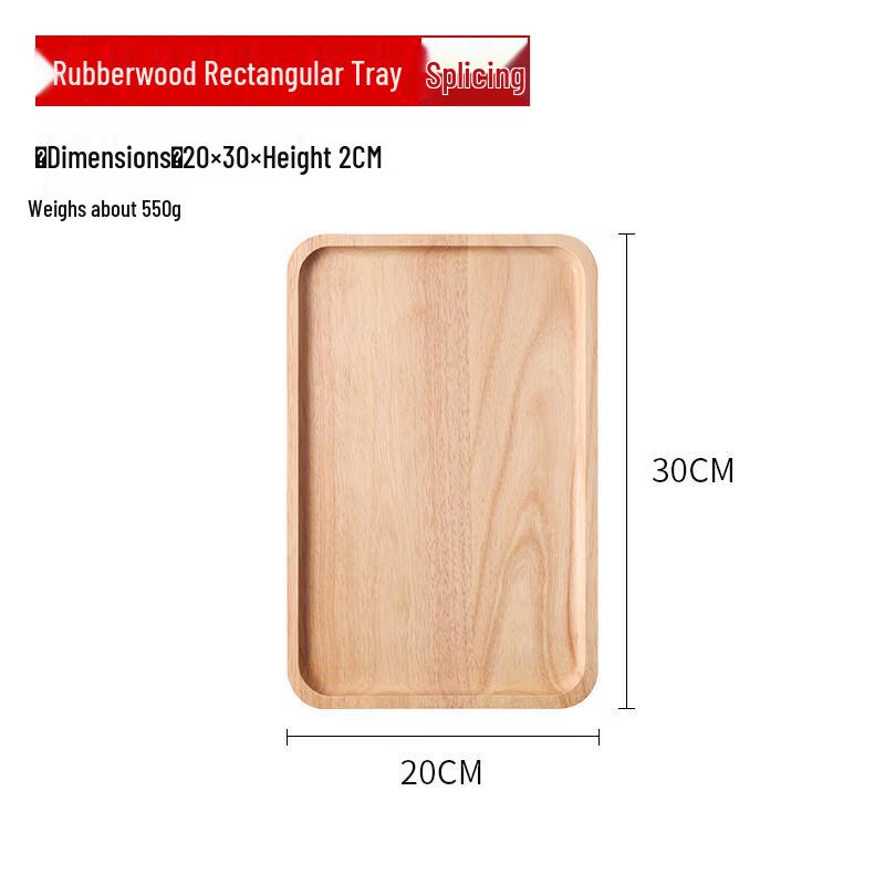 ZISIZ Rubberwood Multipurpose Serving Tray