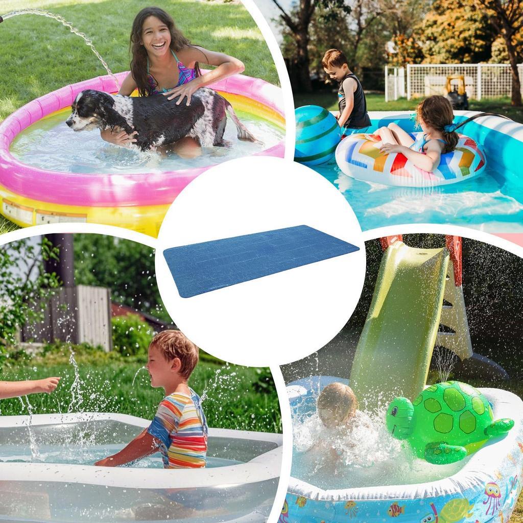 Poolskydd solskyddsplatta rektangulär matta isolera säkerhet värmare vattentät värme för utomhus sommar sol spa varm