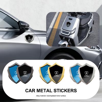Motorcycle Sticker 3D Metal Accsesories Auto Accessory For Lamborghini Urus Huracan Aventador Premium Interior Auto Accessories