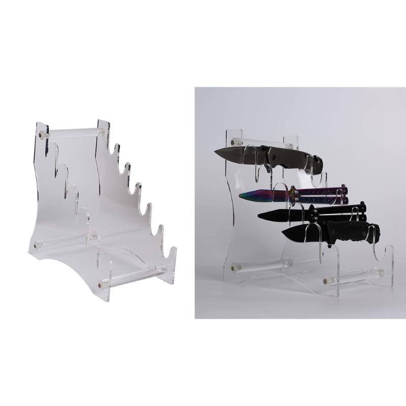 Acrylic Transparent Knife Holder Countertop Cutlery Storage Knives Display Stand Rack for Knife Organizer Pen Storage