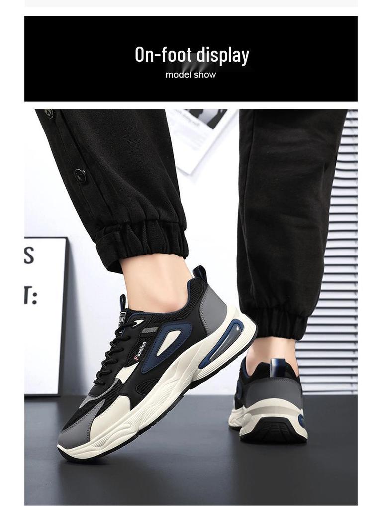 Trendy Korean-Style Mesh Sneakers: Versatile, Breathable, Thick Sole Casual Spring Shoes for Teens