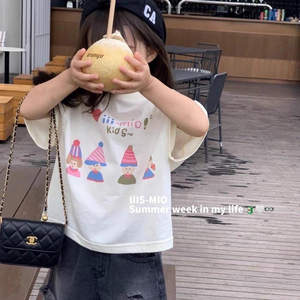 Girls' Summer Cotton Printed Shorts & T-Shirt Set