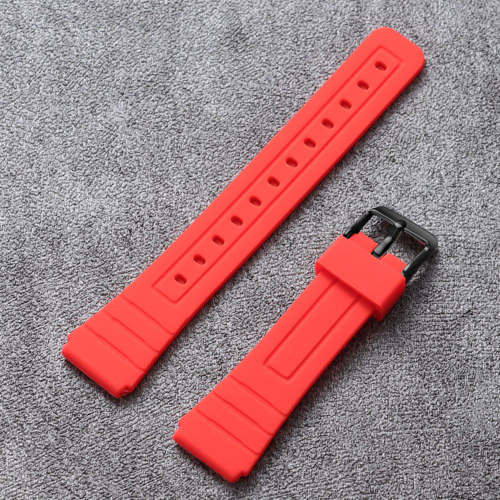 

18 мм м який силіконовий ремінець для Casio F-91W F84 W800H SGW400 F105/108 A158/159/168AE1200/1300 Водонепроникні гумові спортивні ремінці для годинника 18mm