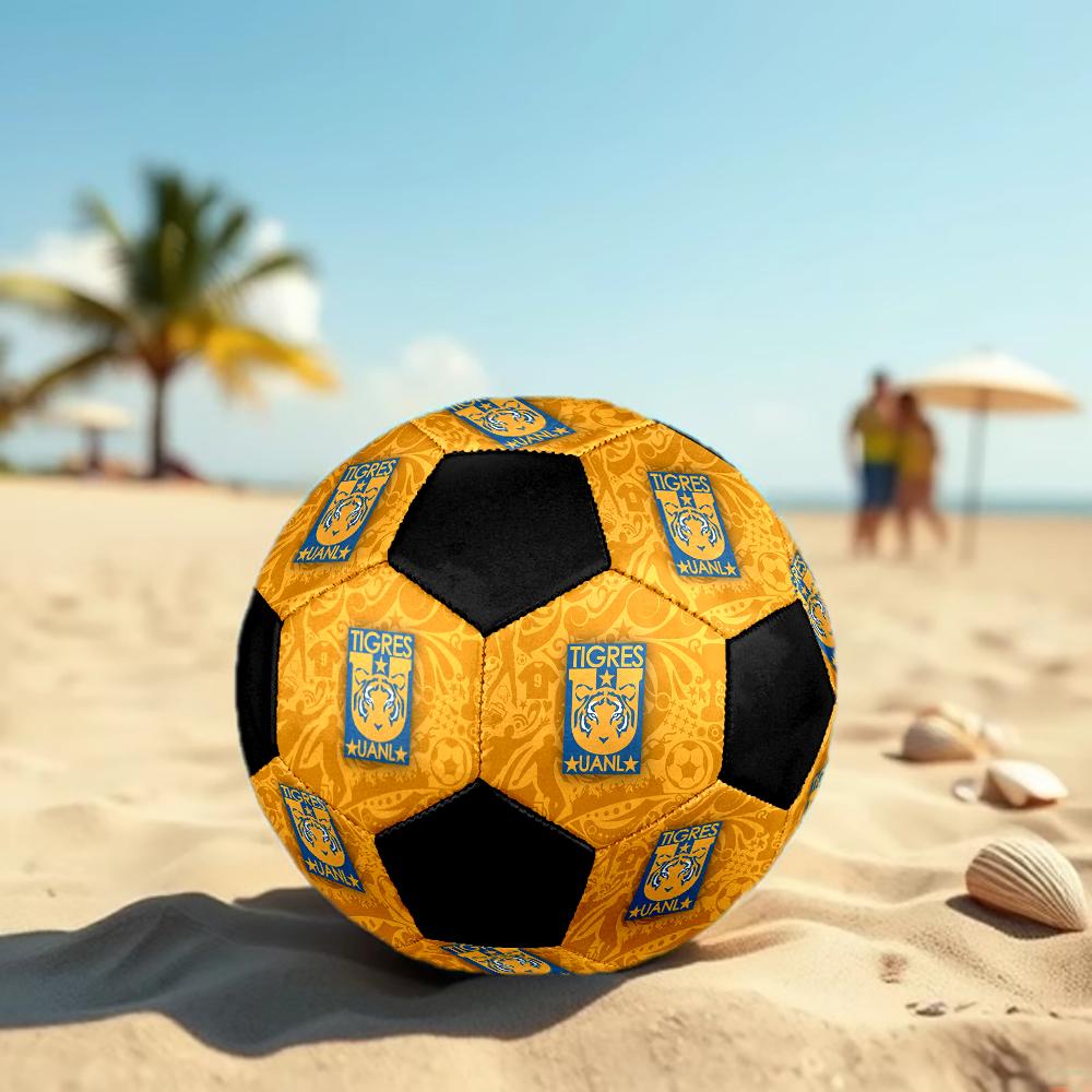 SIZE 5 León FC Soccer Ball Colorful All Ages Machine Stitched PVC Competition Ready Durable High-Bounce