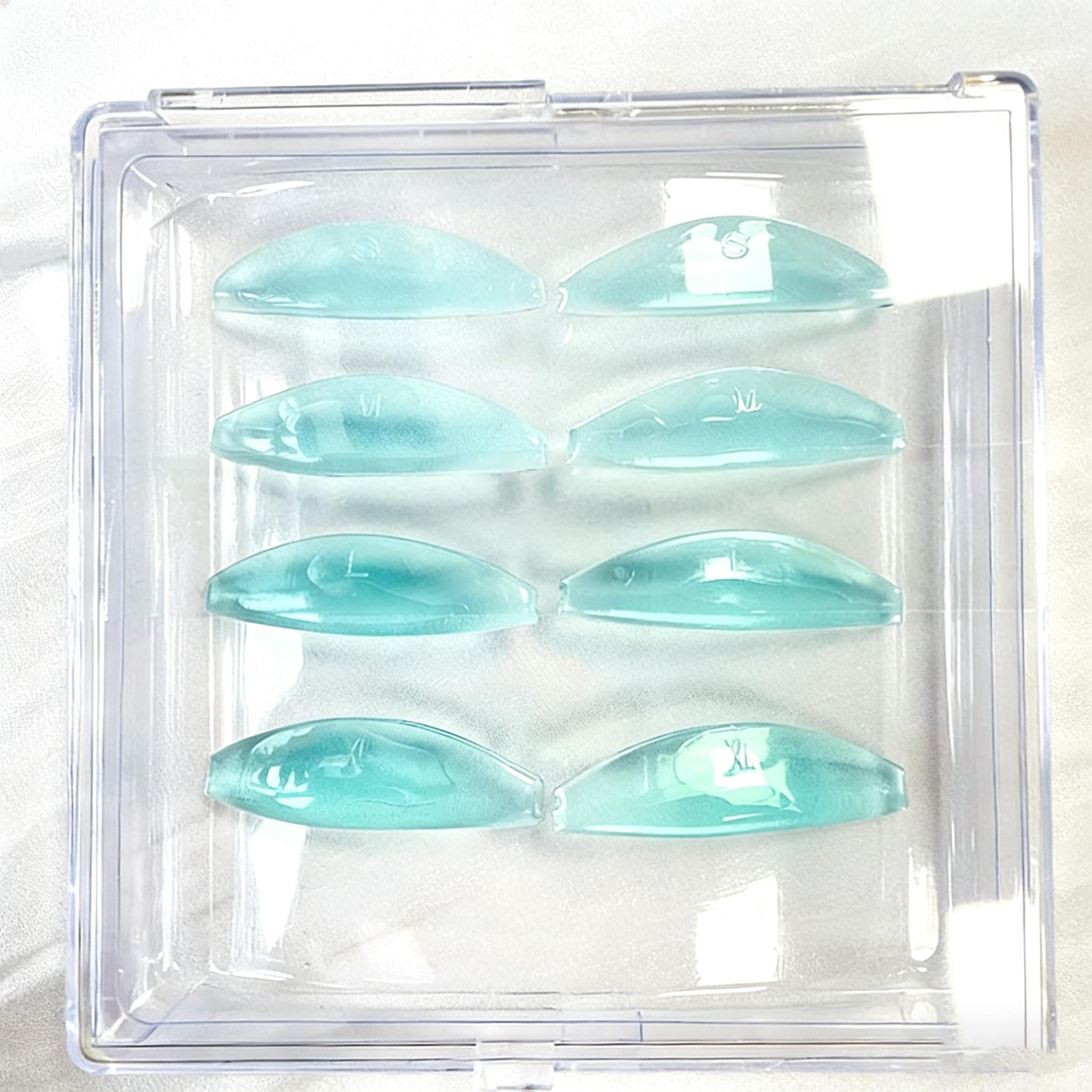 Reusable Silicone Pads Lower Lash Lift shields Glueless Self Sticky Korean Lash Lift Silicon Europe Lash Lift Silicone Shields циан