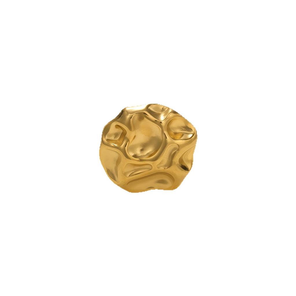 18K Gold Titanium Steel Open Ring: European & American Fashion, Fade-Resistant