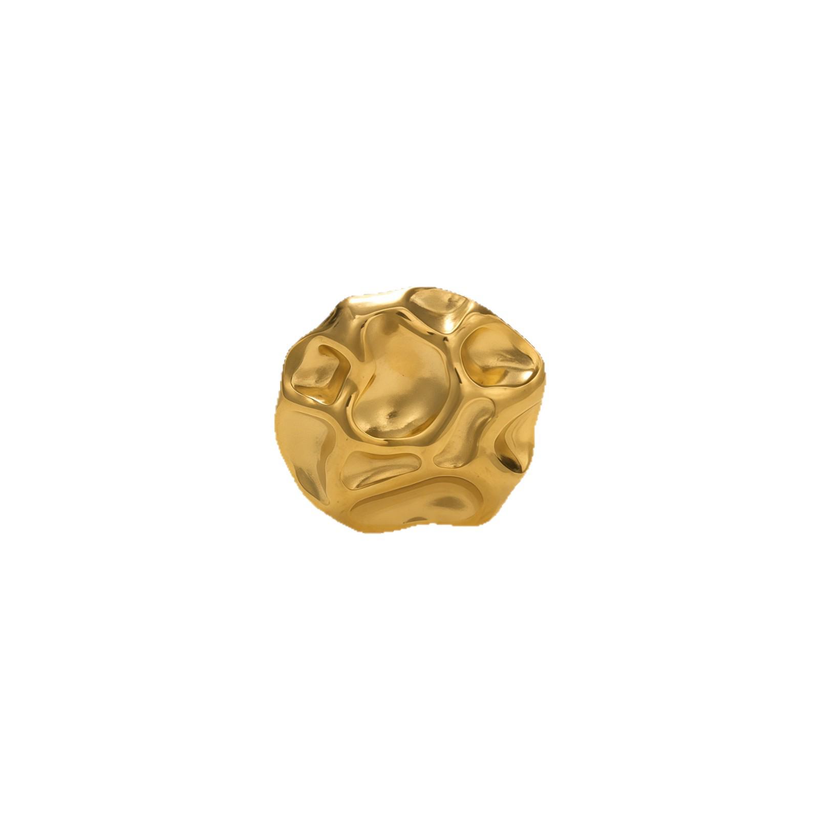 

18K Gold Titanium Steel Open Ring: European & American Fashion, Fade-Resistant Silver Open Ring