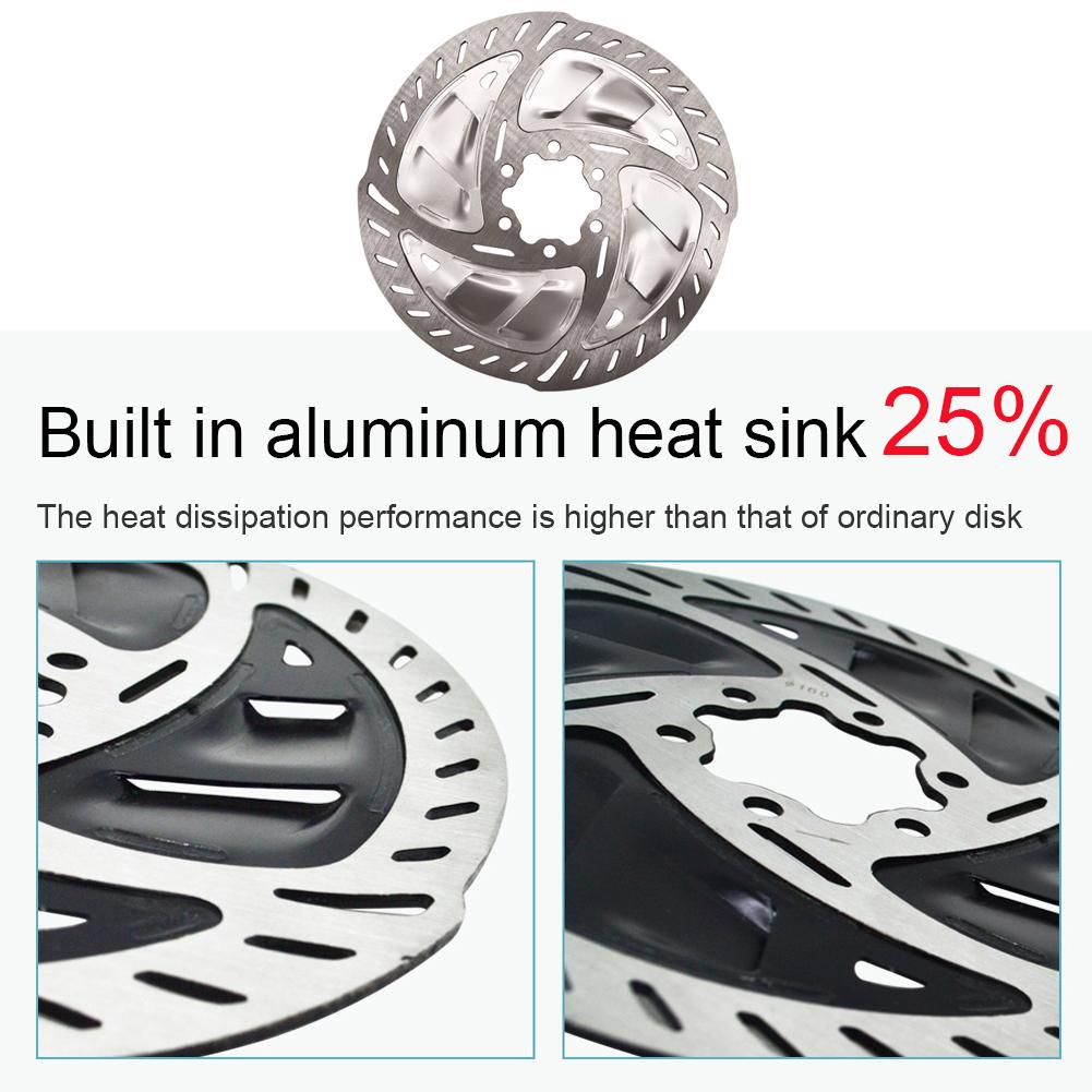 MTB Road Bicycle Cooling Fins Disc Brake Heat Dissipation Steel Bike Rotor with Bolts for Cycling Accessories