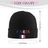 Paris Flag Print Warm Knitted Cap Hip Hop Hat Autumn Winter Outdoor Beanies Hat for Unisex Adult Unisex Adult Bonnet Hat