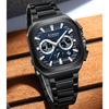 CURREN Men Square Quartz Watch Multifunction Chronograph Green Dial Waterproof Calendar Stainless Steel Mens Business Wristwatch