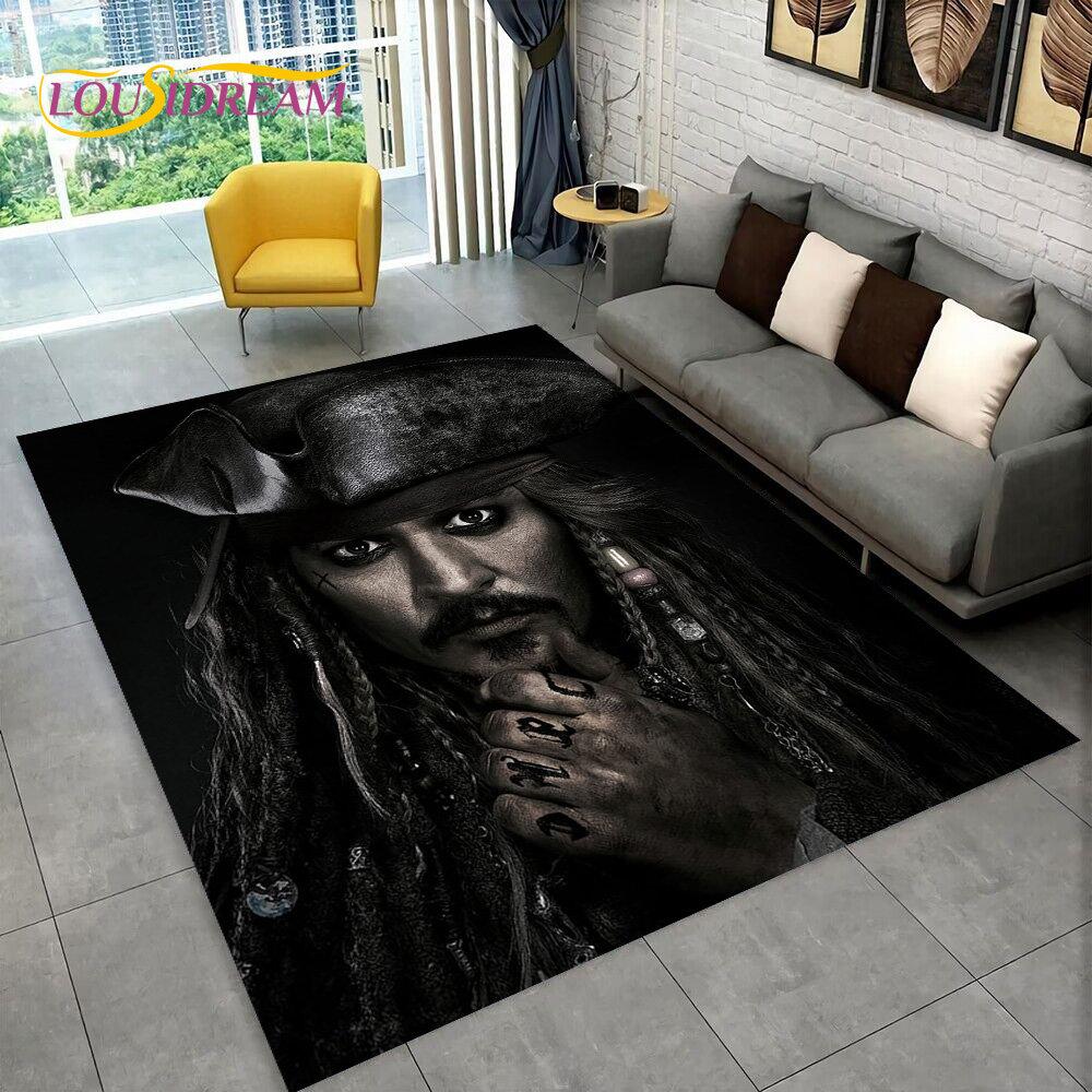 3D Printing Johnny Depp Series Area Rug,Carpet Rug for Home Living Room Bedroom Sofa Doormat Kitchen Decor,Non-slip Floor Mat HD