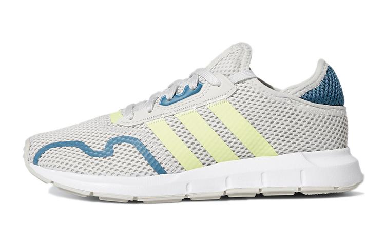 

Adidas Originals Swift Run X Mesh Abrasion Resistant Slip Resistant Low top Kids Running Shoes Gray Yellow Blue Q47119 37⅓