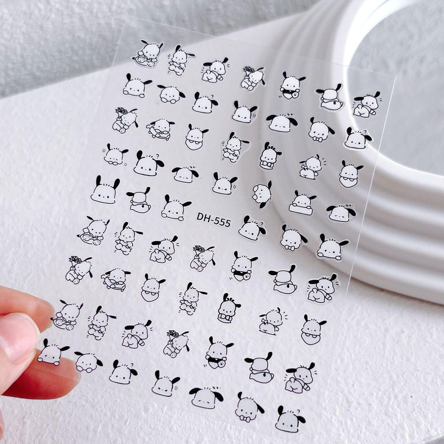 

Модні Наліпки для Нігтів з Графіті Собак - Милі, Круті, Водонепроникні, Безпечні для Дітей, Самоклеючі