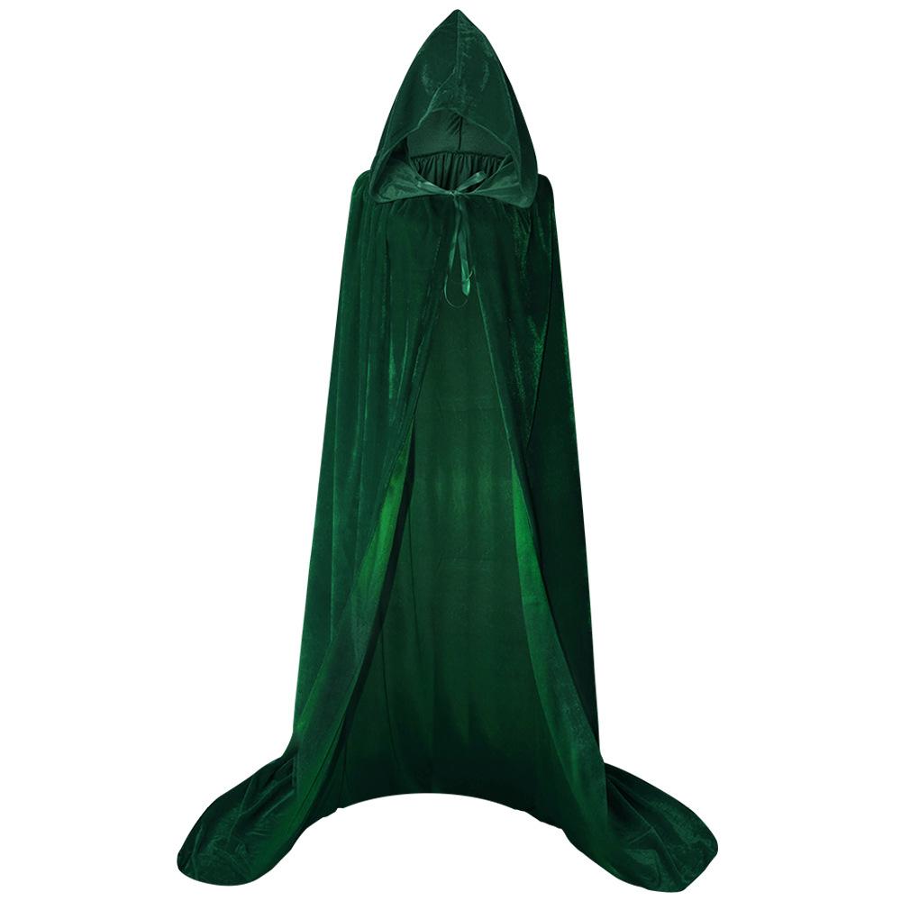 

Adult Children Cosplay Costumes Velvet Long Cloak Witches Wizards Stage Performance Cape Poncho Unisex Carnival Halloween Suits S бежевый