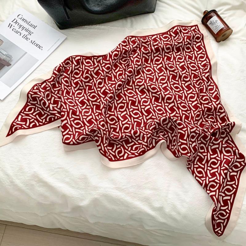 Cashew flower silk scarf new trend bag headscarf headband neck protector scarf scarf small shawl triangle scarf fart curtain