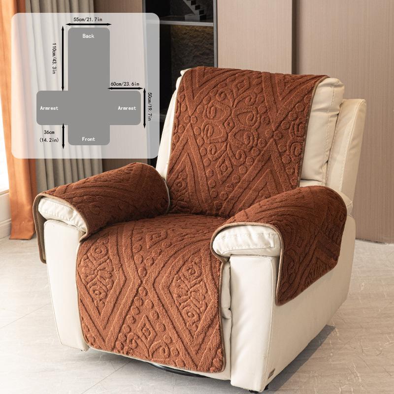 Luxury Comfortable Cotton Velvet Multifunctional Sofa Cushion Anti Slip Electric Recliner Mat Massage Chair, Sofa Cushion, Autumn and Winter Warm