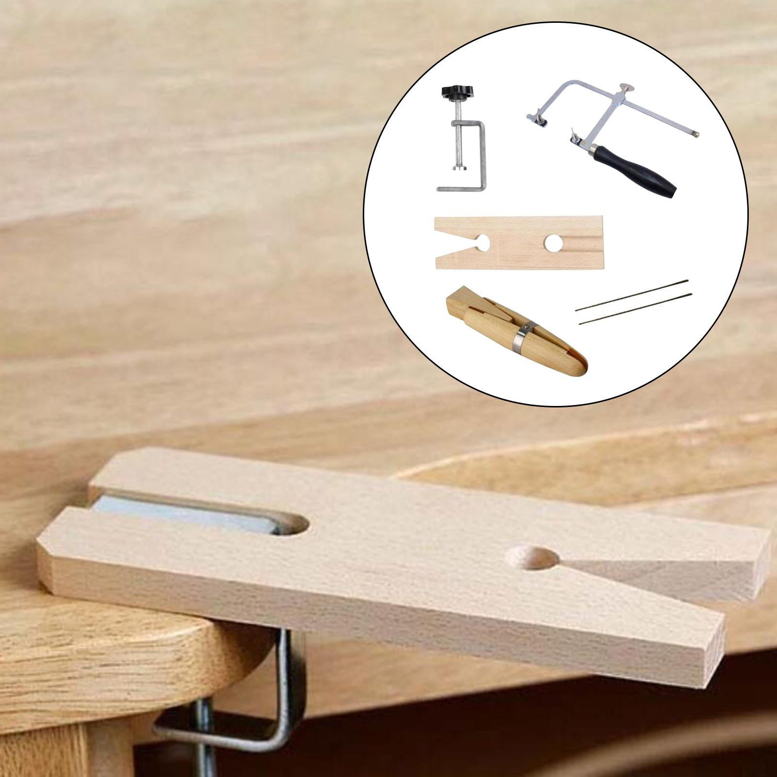 Professional Jewelry Making Tool Kit Bench Pin Ring Fixture Wooden Tools Set Holder for Polishing