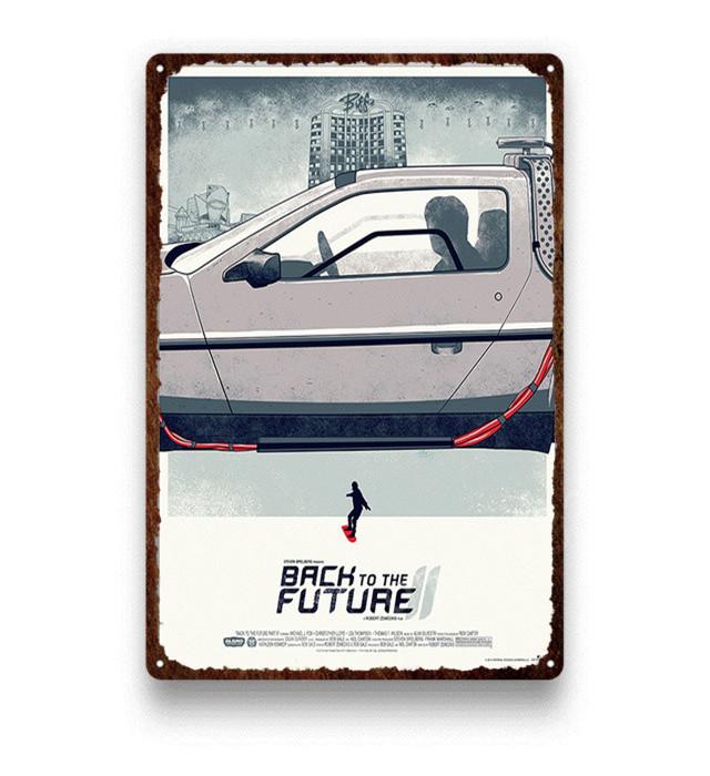 Back To The Future Poster Metal Tin Sign Vintage Home Decor Movie Wall Sticker Metal Plaque Retro Iron Painting Room Decor 30x40
