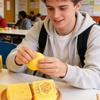 Cute Cheese Stress Toy Simulation Squeeze Decompress Toy for Kids Teens Adults Study Work Home School Office Fidget Toy