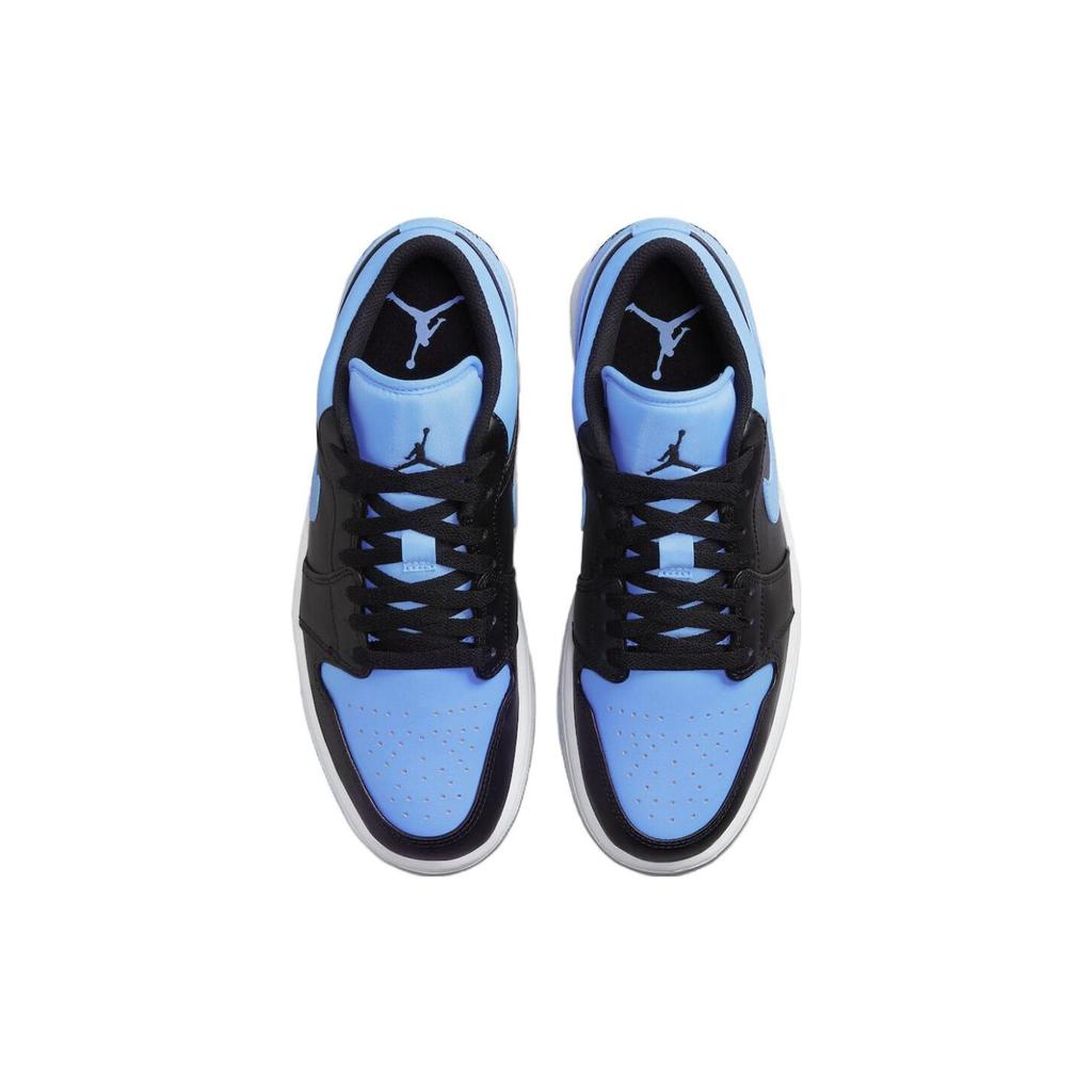 Air Jordan 1 Low University Blue Herren Sneakers Schwarz Weiß 553558-041