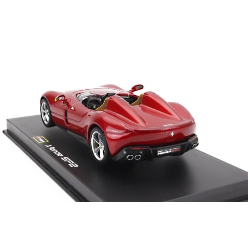 Bburago Ferrari Monza 1/43 scale diecast model car, FERRARI MONZA SP2 2018 (Red Metallic), Signature Series