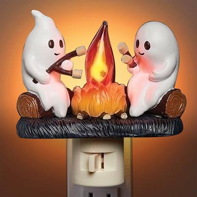 Halloween Ghost Socket American-standard Ghost Campfire Flashing Night Light