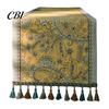 Tassel Edge Table Runner Jacquard Runner, Vintage Floral Elegant Home Decor Accessory with Tassels for Dining Party Scratch Protection