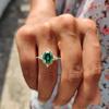 Lindon Klassischer Zirkonring aus Kupferlegierung, Damenschmuck, Hochzeitsversprechen, Partygeschenk