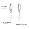 Moon Star Drop Earrings for Women Gold Stainless Steel Hoop Earrings Simple Fashion Jewelry Gift