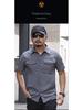 Angken Men's Breathable Tactical Quick-Dry Shirt - Short Sleeve, Lapel, Casual Outdoor Workwear