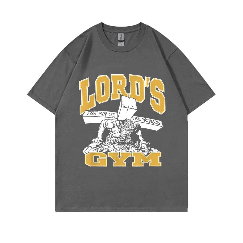 Jesus Christ God Lords Gym The Sin of The World Tshirt Unisex Women Pump Fitness Funny Meme T Shirts Unisex Soft Cotton Short Sleeve