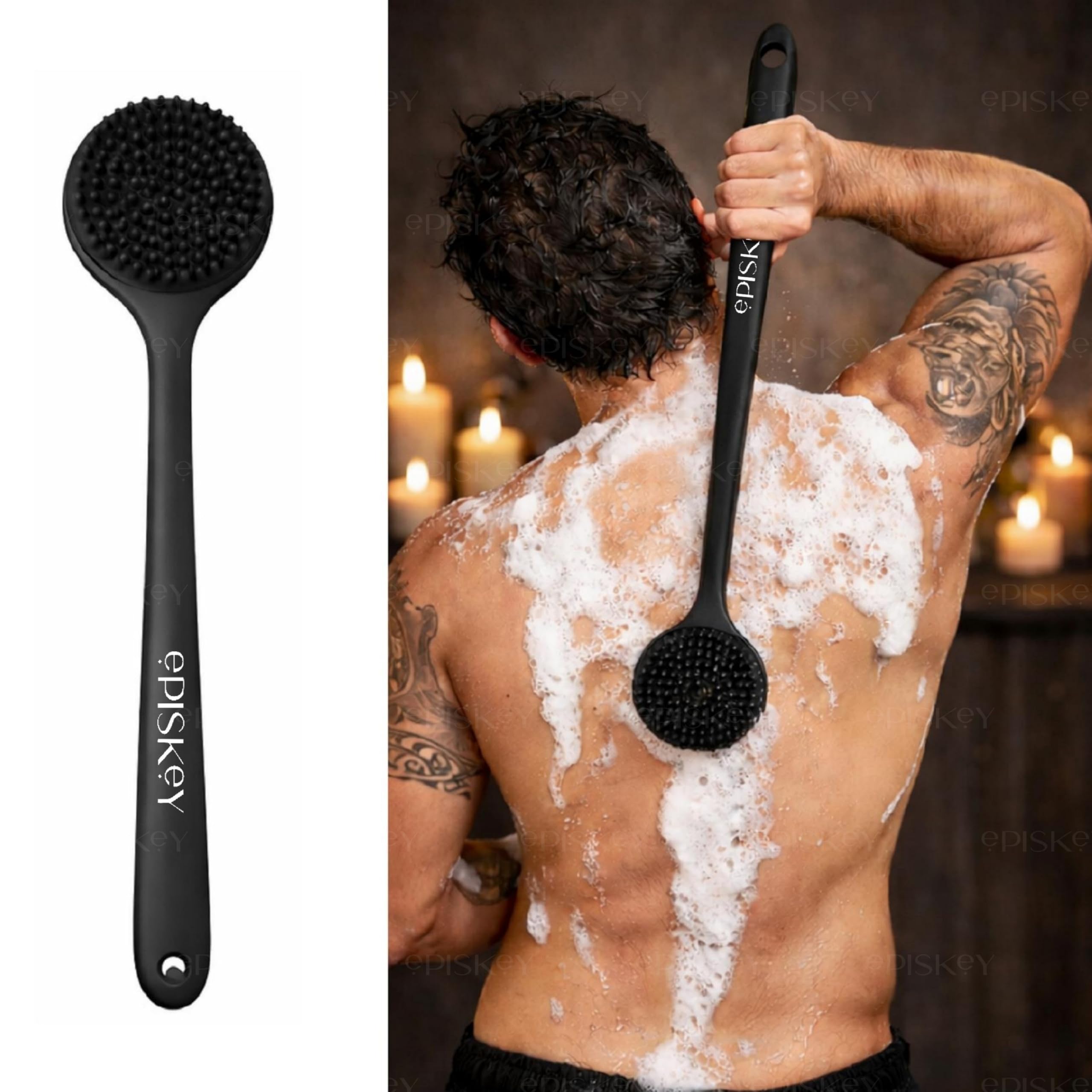 Episkey Soft Silicone Back Scrubber Shower
