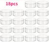 18pcs Clear Acrylic Round Storage Boxes Flip-Top Lids 8cm Jewelry Organizer Containers Wedding Favors Party Treats Beads Crafts