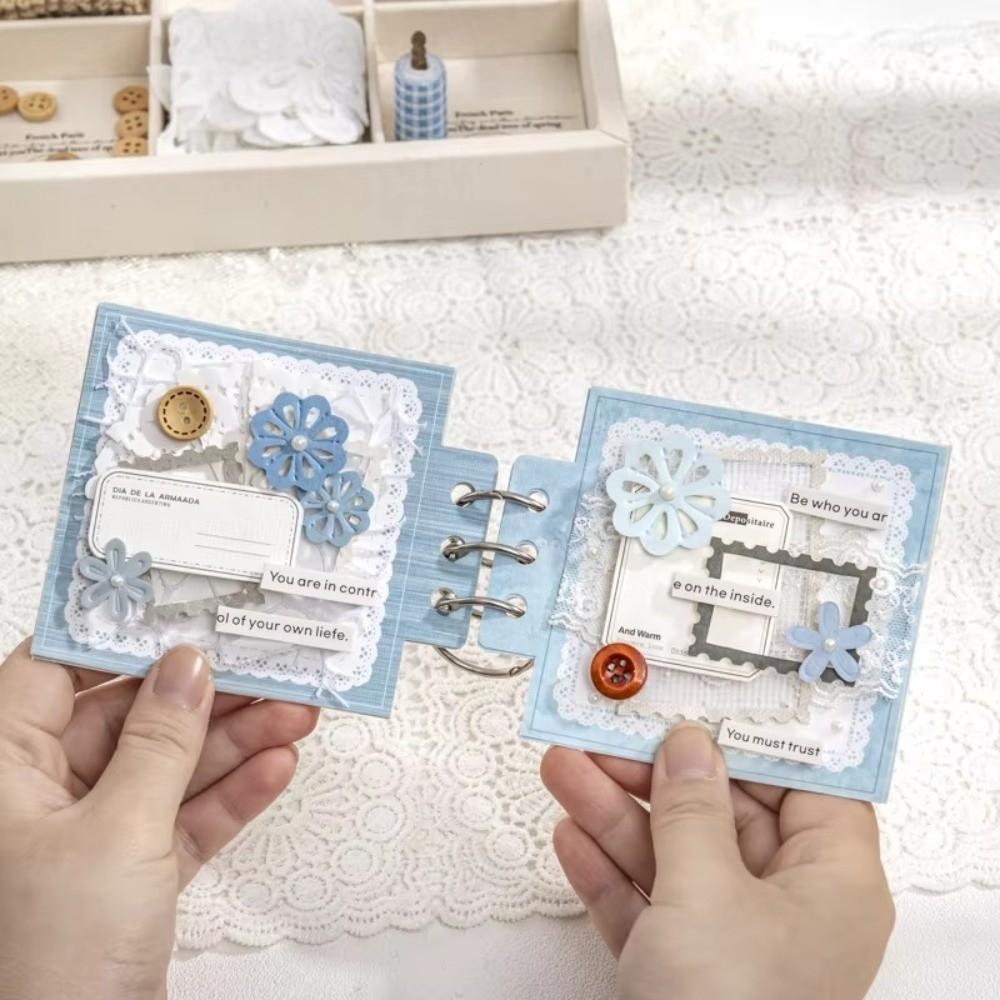 15pcs Set Elegant Vintage Journal GO Lace Design Craft Paper Diary Album Materials Journaling Materials Album Making