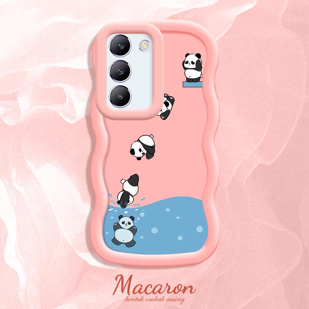 

Окрашенный узор Big Wave Edge Мягкий силиконовый материал Macaron чехол для телефона противоударный защитный резиновый чехол для OnePlus Vivo Motorola Moto Motorola Moto G32 розовый