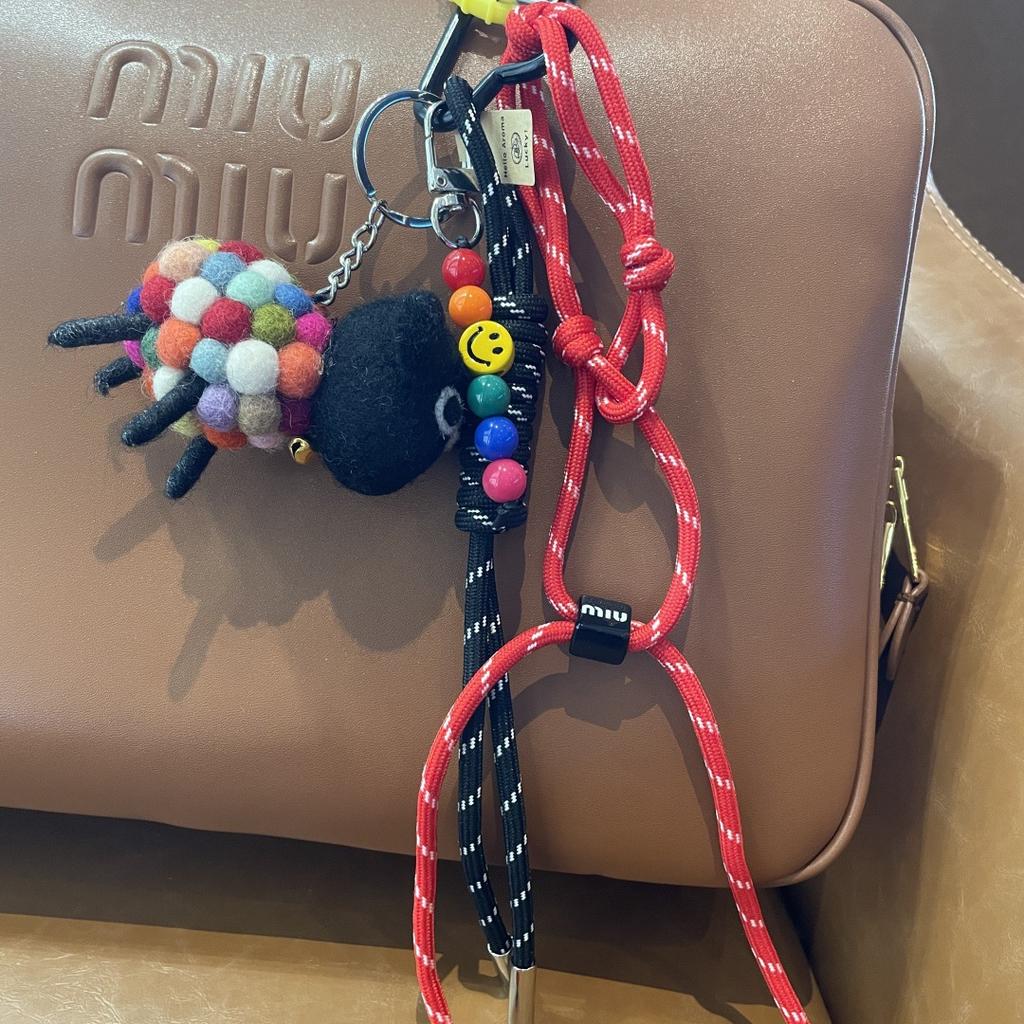 Miu tether wool felt puppy lamb sloth handmade pendant bag pendant car key chain pendant